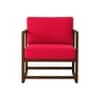 Aura Boucle Fabric Arm Chair in Red Colour