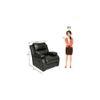 Cheer Leatherette One Seater Manual Recliner in Black Colour
