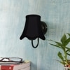 Devansh Black Wall Mounted Lamp With Black Cotton Shade