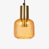 Chi Cluster Glass Hanging Lamp of 3 in Gold Finish