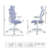 Wiweangs High Back Ergonomic Chair in Blue Colour