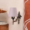 Devansh Metal Electric Wall Light in Antique Gold Colour with Grey Shade Count of 1 Light
