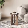 Aero Solid Wood Side Table In Danish Walnut Finish