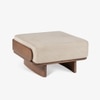 Anish Solid Wood Ottoman in Brown Colour