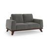 Granada Luxe 2 Seater Fabric Sofa in Ash Grey Velvet Colour