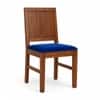 Globally Indian Mahira Solid Sheesham Wood 6 Seater Dining Table Set 6 Chairs Navy Blue