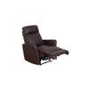 Sleek Leatherette One Seater Manual Recliner in Brown Colour