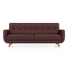 Waverly 3 Seater Leather Sofa in Deep Burgundy Colour