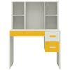 Tiara Kids Study Desk with 3 Drawers and Built In Bookshelf in Mango Yellow Colour