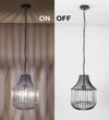 Tindori Clear Crystal With Black Metal Hanging Pendant Light
