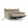 Emila Fabric Two Seater Motorized Recliner in Fossil Weave Colour