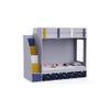 Pinwheels Bunk Bed with Storage in Oak Colour BKBB043