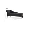 Ainara Fabric Chaise Lounger in Black Colour