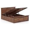 Fidora Solid Wood King Size Hydraulic Storage Bed In Teak Finish