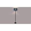 Waldo Blue Cotton Floor Lamp with Solid Wood
