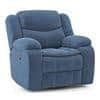 Atticus Single Seater Swivel Rock Recliner in Baltic Blue Colour