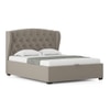 Holmebrook Upholstered Storage Bed In Hydraulic in Queen Size with Shitake Beige Colour