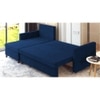 Wego 3 RHS Sofa cum Bed with Storage in Navy Blue Colour