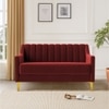 Fame Velvet 2 Seater Sofa in Maroon Colour
