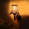 Devansh Gold Wall Mounted Lamp With Beige Jute Shade