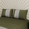 Stoa Paris Satin Bedsheet for Super King Bed (274 cm x 274 cm) with 2 Pillow Covers heet for Palace Gardens Olive