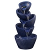 Blue 5 Stacked Pot Indoor Water Fountain