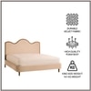 Solara Wave Luxe King Size Bed in velvet With Oak wood Frame & Hydraulic Storage