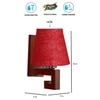 Devansh Solid Wood Electric Wall Light in Maroon Colour with Maroon Shade Count of 1 Light