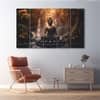 The Castle Decor Lord Buddha Meditation Wall Art Framed Painting 27x48 Inch (Style 14)