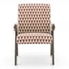 Chandigarh Lounge Chair in Crimson Floral Buti Colour