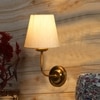 Devansh Metal Electric Wall Light in Gold Colour with off-white Shade Count of 1 Light