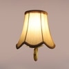Devansh Gold Wall Mounted Lamp With Off-White Cotton Shade