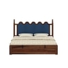 Tavora Sheesham Wood King Size Bed With Hydraulic Storage In Provincial Teak Finish
