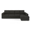 Apollo Compact Sofa (Colour : Graphite Grey, Cushion : Hard, Back Type : Regular, Seating Capacity : Right Aligned 3 Seater + Right Aligned Chaise)
