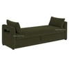 Jedlo Velvet 2 Seater Ottoman Bench with Storage  in Olive Green  Color
