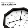 Linear Index Octagonal Wooden Wall Clock