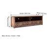 Vintara Sheesham Wood Contemporary TV Entertainment Unit for TV upto 65 inch in TEAK FINISH