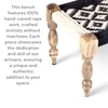 Riaza Solid Wood Maachi Stool in Black & White Canning