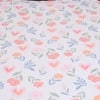 White Floral 4 Pcs Comforter set with Queen size bedsheet + 2 Pillow covers