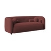 Zenol Boucle Fabric 2 Seater Sofa In Pink