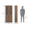 Oswald Glass cabinet in Classic walnut Finish