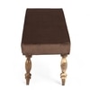 Cairo Sheesham Wood Accent Bench (Taupe Brown Velvet Teak Finish)