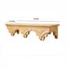 Multishade Colour Solid Wood Handcarved Shikhara Floating Wall Shelf with distres finish by DisooFashions