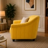 Hamaz 2 Seater Sofa In Fabric Yellow Color