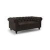 Winchester 2 Seater Leatherette Sofa in Chocolate Colour