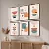 The Castle Decor Boho Abstract Botanical Wall Art Set of 6 Design 1 11x17 Inch