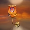 Devansh Metal Electric Wall Light in Gold Colour with Multicolor Shade Count of 1 Light