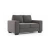 Leslie 2 Seater Fabric Sofa (Smoke Grey)
