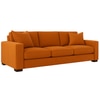 Lawson 3 Seater Sofa In Leatherette Brown Color