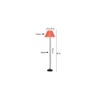 Holliday Zig Zag Iron Floor lamp with Cotton Conical Orange shade (Z33)